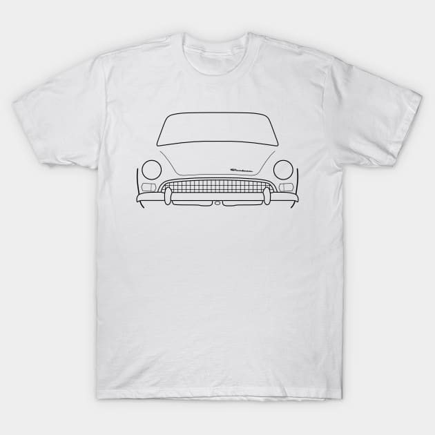 Sunbeam Tiger Mk II classic 1960s British car black outline graphic T-Shirt by soitwouldseem